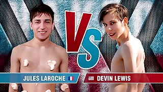 Unclothed Twink Campaign strength - Devin Lewis & Jules Laroche - Shower Represent